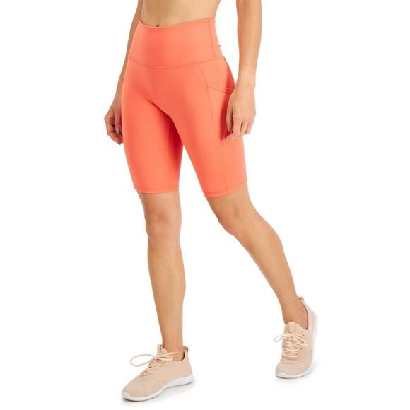 Ideology Womens Activewear High-Rise Pocket Bike Shorts Size L - Picture 1 of 3